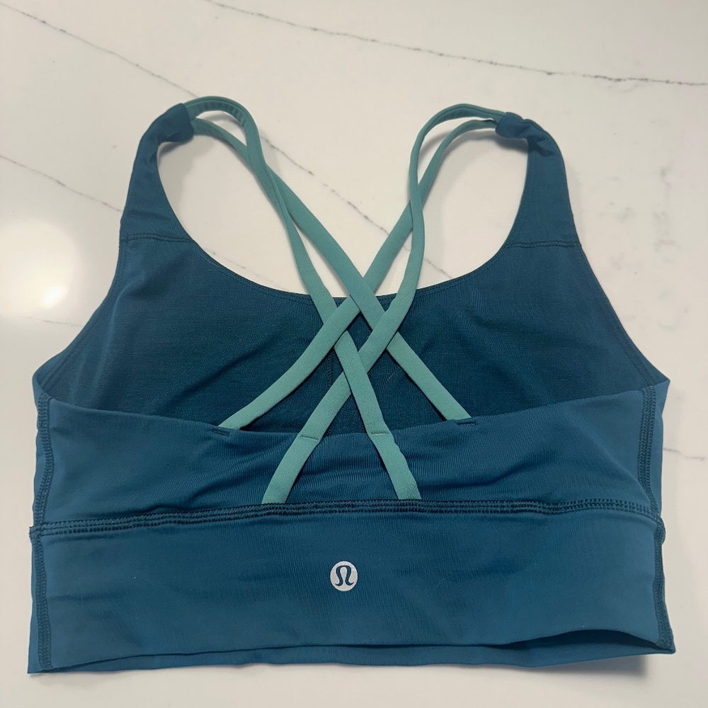 Lululemon Energy Long Line Bra - Teal - Size 4